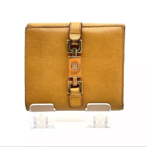 Authentic  Gucci Jackie Mustard yellow leather wallet W/Bag  NS120050 - Picture 2 of 16